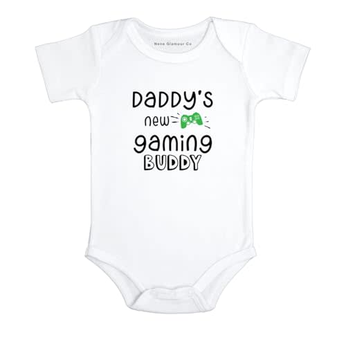 Daddy's New Gaming Buddy Baby Bodysuit | Baby Gift | Funny Baby Jumpsuit