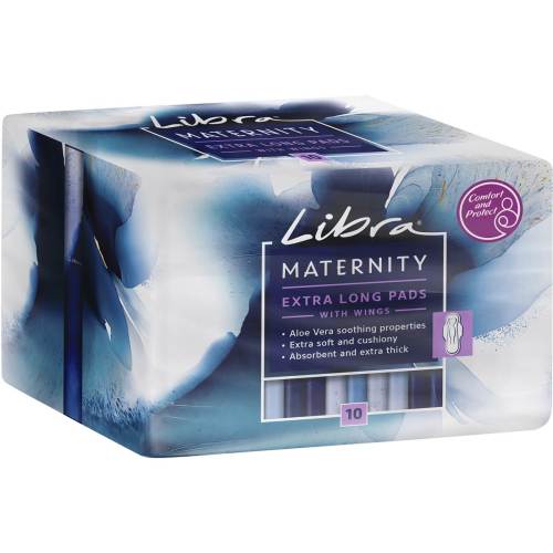 Libra Maternity Pads Aloe Vera With Wings 10 pack
