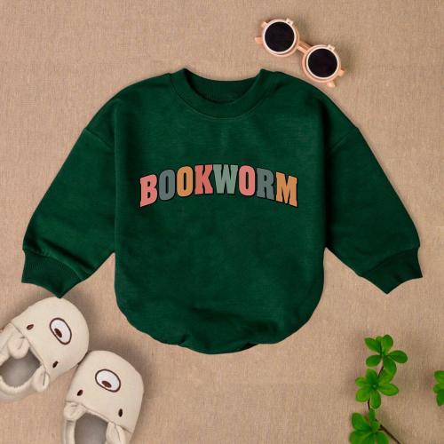 Bookworm Baby Romper Short Sleeves, Baby Shower Gift, Baby Bodysuit, Reading Book Romper, Book Club Gift