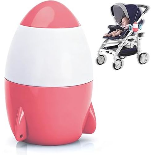 Rechargeable Baby Stroller Rocker, 5 Speeds, 40-Min Timer, Pink