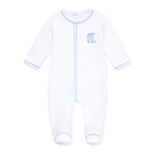 Magnolia Baby Darling Cowboy Boots Footie- Light Blue – Jojo Mommy