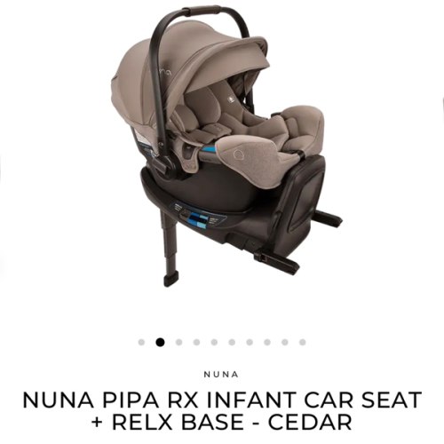 Nuna Pipa rx Infant Car Seat + Relx Base - Cedar