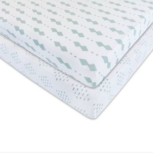 Ely's & Co. Baby Fitted Crib Sheet 100% Combed Jersey Cotton 2 Packs Gender Neutral