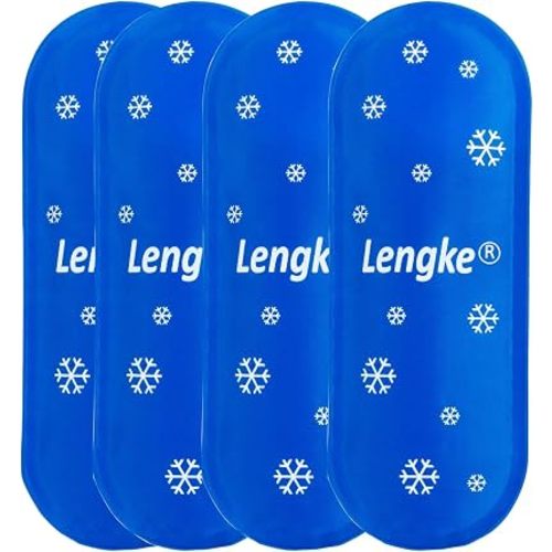 Leng Ke TSA Approved Ice Packs 4 pcs, Upgraded Reusable Ice Packs for Insulin Cooler Travel Case