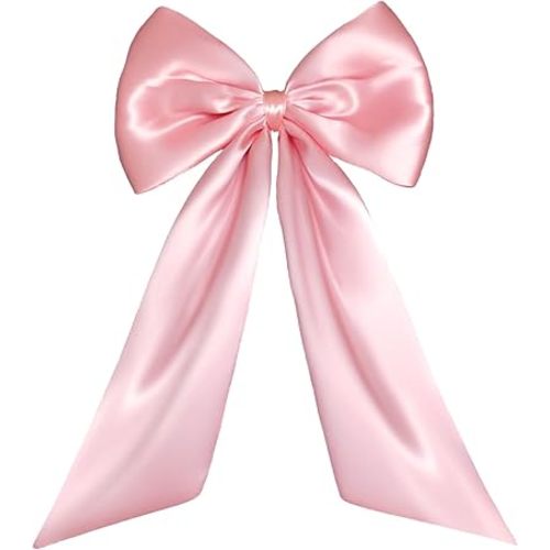 Large Pink Bow for Room Decor - Big Satin Ribbon Tie for Birthday Party Backdrop, Baby Shower, Bridal Shower & Engagement Decorations - Coquette Style Wall Hanging Decor (23 * 32in)