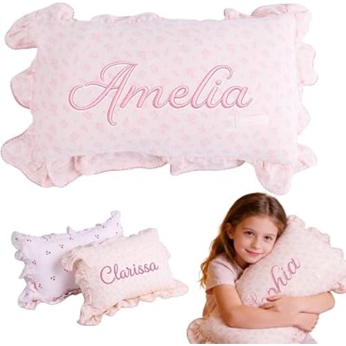 Personalized Embroidered Muslin Toddler Pillowcase with Custom Name