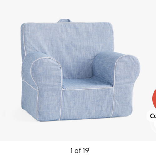 Anywhere Chair®, Chambray with White Piping