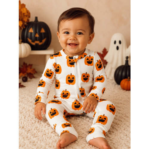 2-Way Convertible Zip Romper, Jack-O-Lantern – SpearmintLOVE