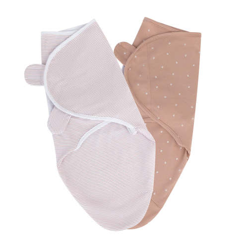 Mauve Tulips & Stripes Adjustable Swaddle Blanket – Ely's & Co.