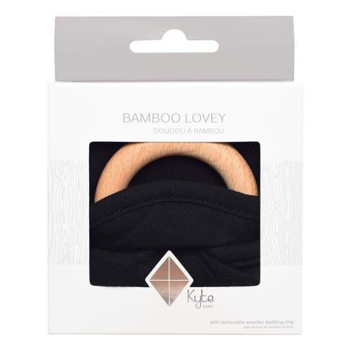 kyte baby Lovey in Midnight with Removable Wooden Teething Ring
