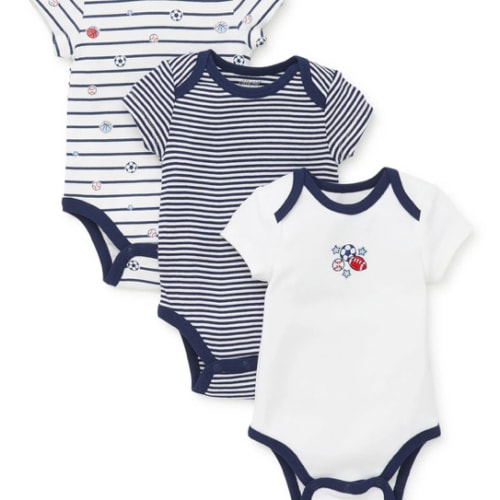 Sports Star 3-Pack Bodysuits