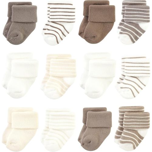 Hudson Baby Baby Girls' Cotton Rich Newborn and Terry Socks