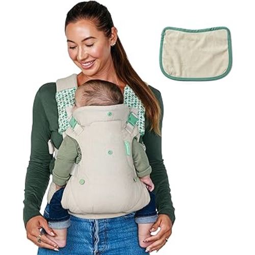 Infantino Flip Advanced 4-in-1 Carrier with Bib - Ergonomic, Convertible, face-in and face-Out Front and Back Carry for Newborns and Older Babies 8-32 lbs