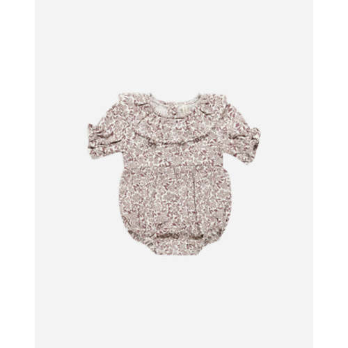 Collared Romper || Mauve Ditsy