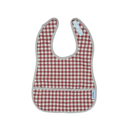 Berry Gingham - Mini Bib – Greyfox Designs