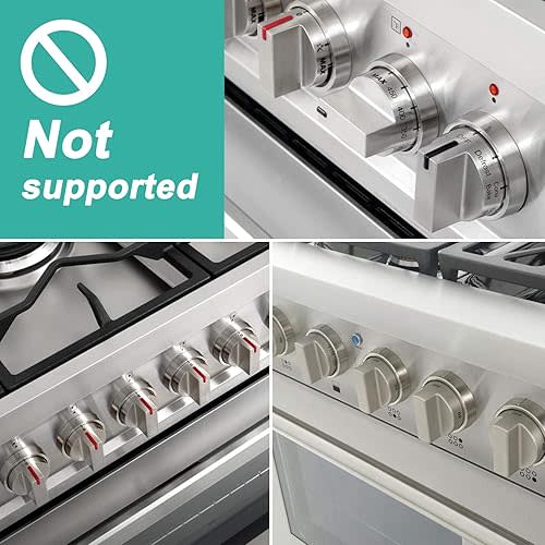 Mom's Choice Gold Awards Winner - Stove Knob Covers for Child Safety (5 + 1 Pack) Double-Key Design and Upgraded Universal Size Gas Knob Covers Clear View Childproof Oven Knob Covers for Kids and Pets
