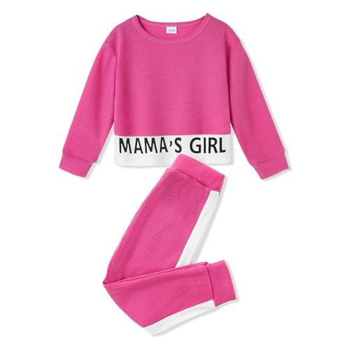 ZOEREA Toddler Baby Girls Clothes Outfits Long Sleeve Pullover Sweatshirt Tops + Pants Set Fall Winter Sweatsuits 1-6T