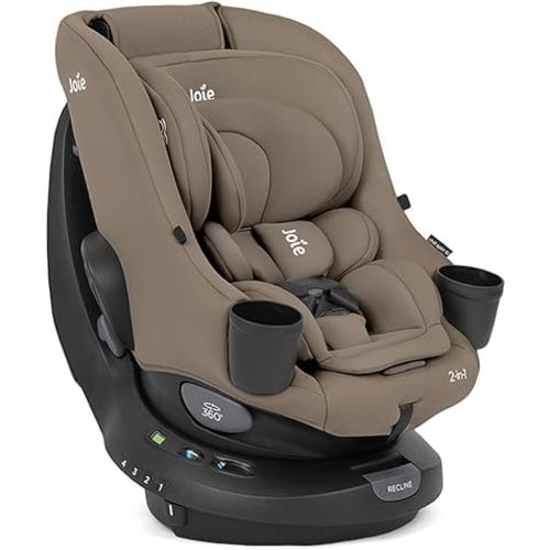 Joie Baby, Chili Spin SI 360 Rotating 2-in-1 Convertible Car Seat, Rear and Forward-Facing, No-Rethread Harness, Side Impact Protection (Mocha)