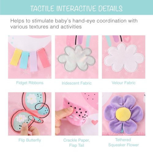 The Peanutshell Rainbow Paradise 7-in-1 Activity Play Gym & Play Mat for Baby - Pink