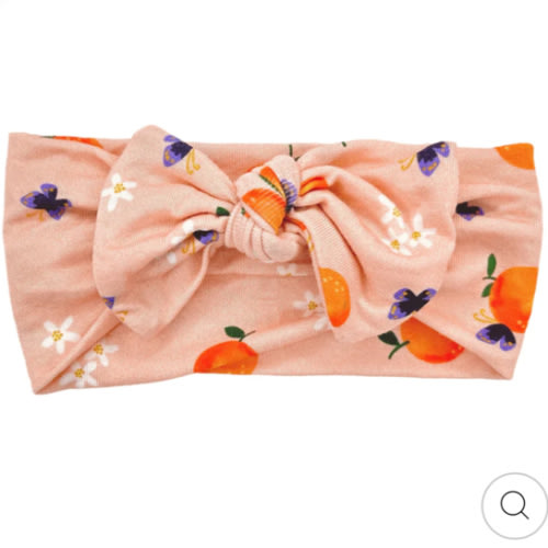 Sweet Tangerine Blossoms Hair Bow | Bamboo Accessories for Girls | Free Birdees