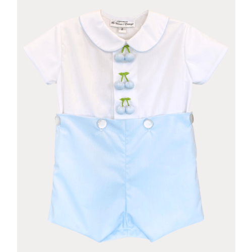 Vintage Cherry Suit in Light Blue: Made to Order