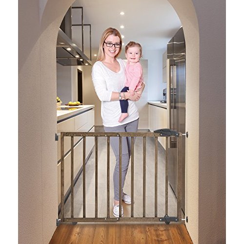 Dreambaby Nottingham Wooden Walk Through Gro-Gate, Driftwood Grey