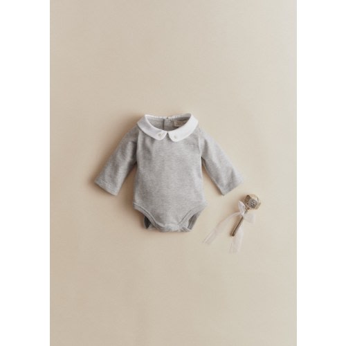Billie Bodysuit - Speckled Grey / Ecru