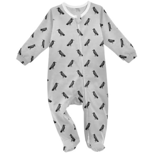 Baby Girl One Piece Footie, Infant Romper Sleeper Baby Boy Play Footed, 0-24 Months
