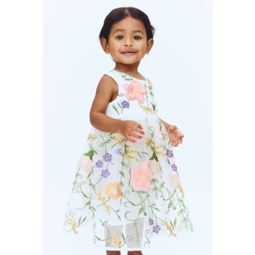 EMBROIDERED ORGANZA DRESS