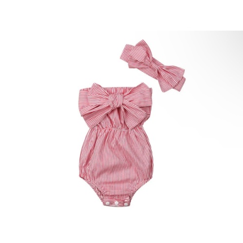 MARLY Bowtie Romper with Headband - Hazel & Bo
