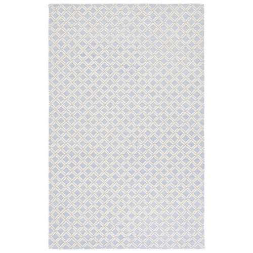 Safavieh Genre 350 Hand Tufted Wool/Cotton Geometric Rug in Blue/Ivory | Wayfair