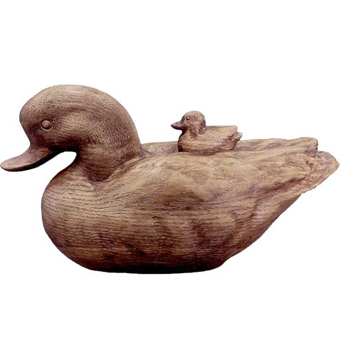 Hymmah Duck Home Decor Statue Rustic Home Decorations for Living Room, Boho Sculpture Resin Animal Collectible Figurines for Indoor Decor