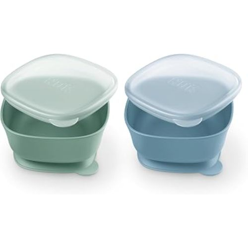 NUK First Choice Suction Bowls and Lids, 2 Pack