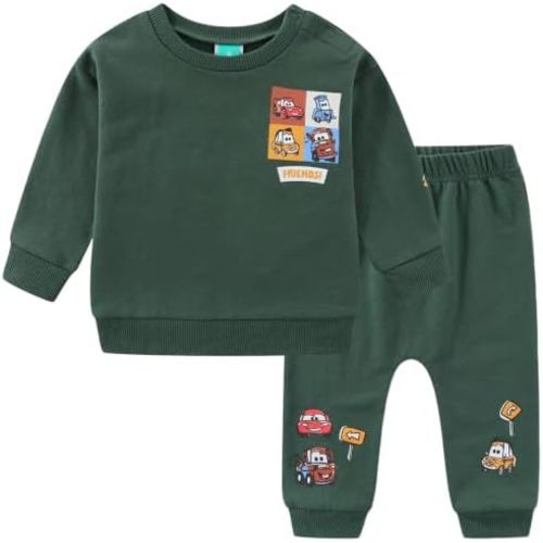Disney Cars Baby Boys Pullover Sweatshirt and Fleece Pants Set for Newborn and Infants