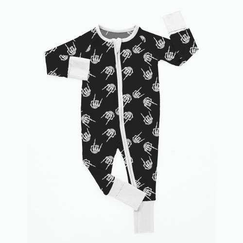 Newborn Skeleton Hand Bamboo Sleeper