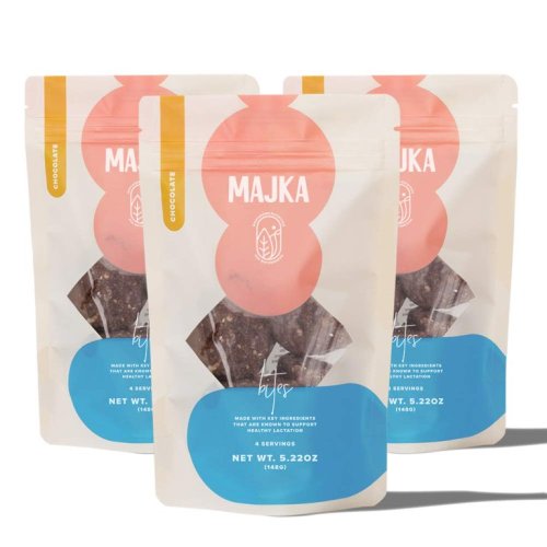 Majka Lactation Breastfeeding Cookie Bites Nourish and Promote Healthy Breast Milk Supply (Chocolate)