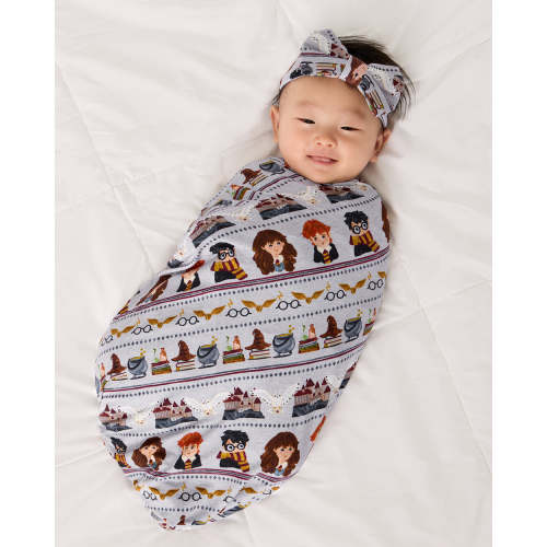Harry Potter™ Spellbinding Studies Swaddle & Luxe Bow Headband Set | Little Sleepies