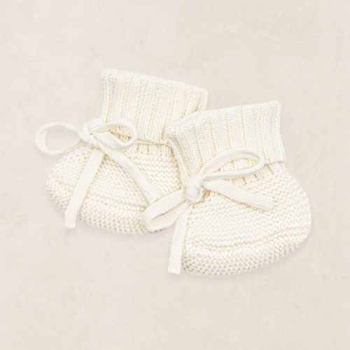 Knit Booties - Ivory