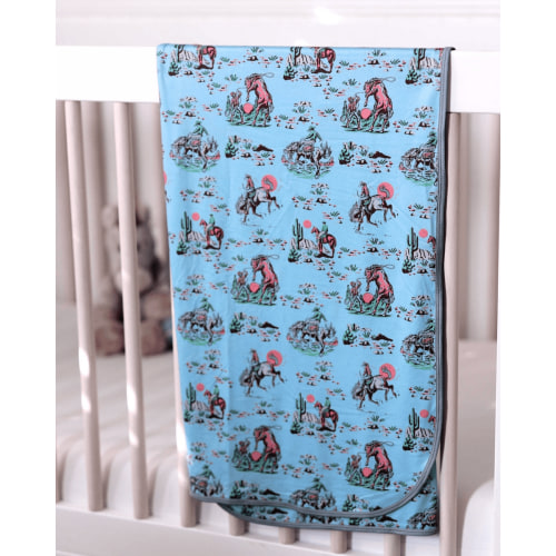Baby Swaddle - Cowboy Up - Blue – BURLEBO