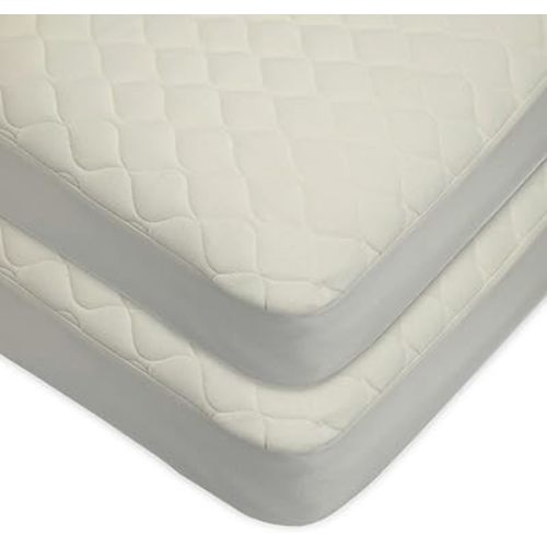 American Baby Company 2 Pack Waterproof Crib and Toddler Mattress Protector, Quilted Fitted Protector Pad Cover Made with Organic Cotton Top Layer, 52“ x 28"