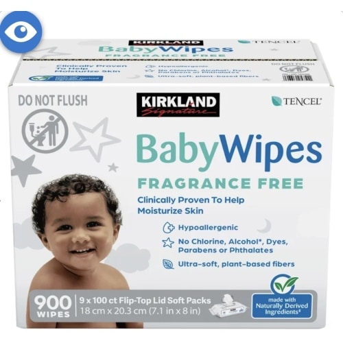 Kirkland Signature Baby Wipes Fragrance Free, 900-count | Costco