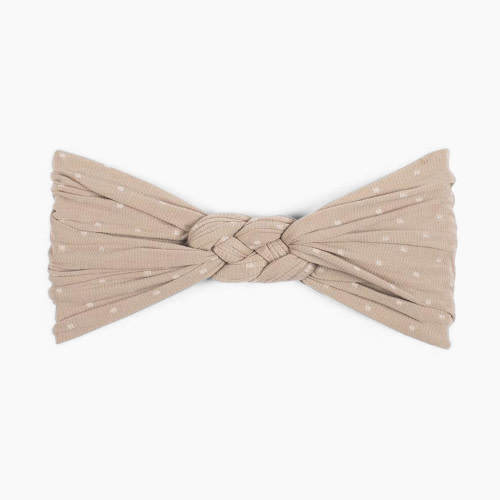 Baby Bling Sailor Knot Headband - Taupe Dot