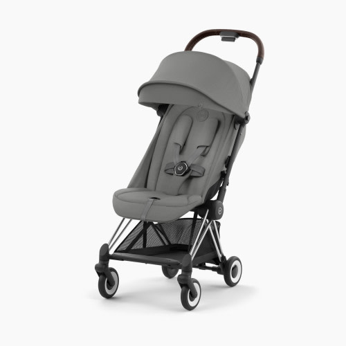 Cybex COYA Compact Lightweight Stroller - Chrome Dark Brown/Mirage Grey