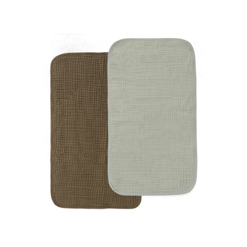 2-Pack Organic Cotton Muslin Burp Cloths, One Size