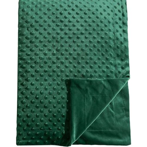 david's kids Micro Fleece Minky Baby Blanket for Boys Girls with Double Layer and Soothing Raised Dots, Breathable and Soft Lightweight Receiving Blanket for Newborns 30x40 Inches, Emerald Green