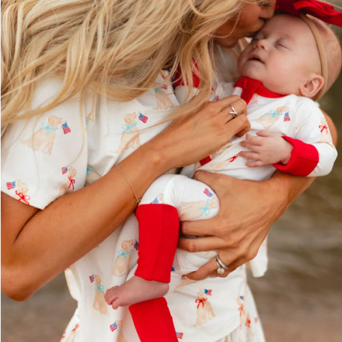 Women's T-Shirt and Pants Set in American Pups