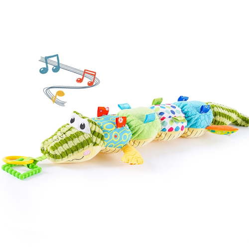 ZPAQI Baby Plush Toy Soft Stuffed Alligators Toy Plush Dolls Sensory Training Toys