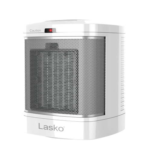 Lasko 8" 1500W Electric Bathroom Space Heater with ALCI Safety Plug and Timer, CD08210
