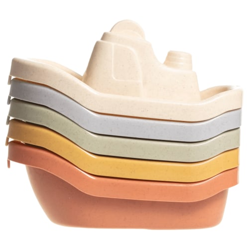 5 PCS Floating Boat Bath Toys for Babies & Toddlers, Mold-Free Bath Toy Set for 1-3 Year Old, Water Table Toys, Fun & Educational Bath Toys for Kids
