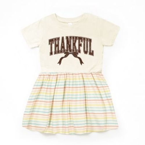 Varsity Thankful Coquette - Toddler Graphic Dress and Infant Dress